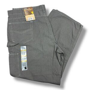 New Carhartt Men Canvas Carpenter Jean Pants Gray 44x32 B159 CHR Loose Orig Fit